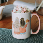 Custom Best Friends Mug | Custom Template Mugs Tasse<br><div class="desc">Custom mug. Insert your names and date.</div>