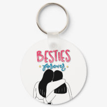 Custom Best Friends Schlüsselanhänger - Girls Hug