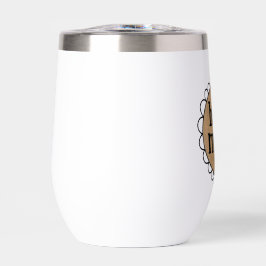 Custom BEST MAMA Scalloping Edge Stemless Wine