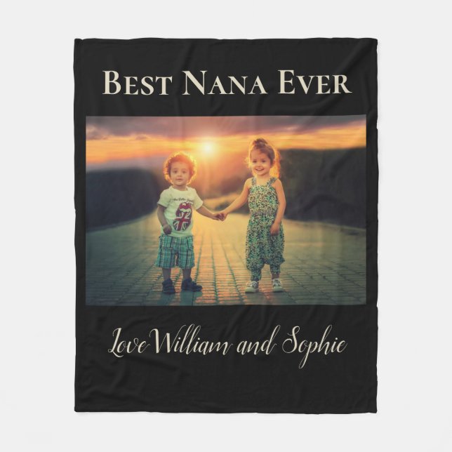 Custom Best Nana Ever Foto Fleecedecke (Vorderseite)