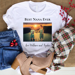 Custom Best Nana Ever Foto T-Shirt