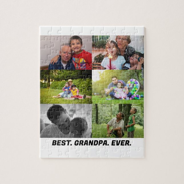 Custom Best Opa je 6 Foto Collage (Vertikal)