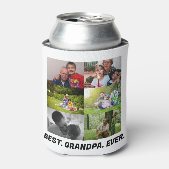 Custom Best Opa je 6 Foto Collage Dosenkühler (Kanne Vorderseite)