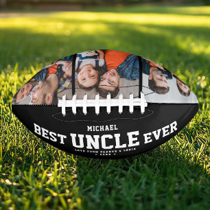 Custom BEST UNCLE EVER Modern Cool Photo Collage Football