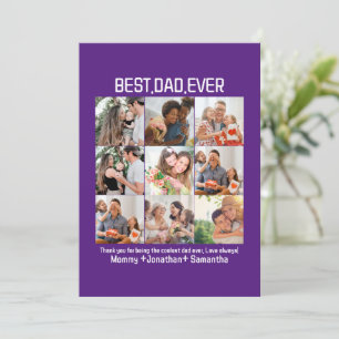 Custom Best Vater je Vatertag 9 FotoCollage Feiertagskarte