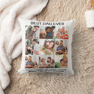Custom Best Vater je Vatertag 9 FotoCollage Kissen
