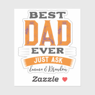 Custom Best Vater Papa Pater immer nur Gefragt lus Aufkleber