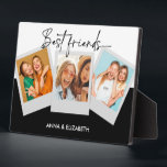 Custom BESTE FREUNDIN gibt 3 Foto Collage Modernes Fotoplatte<br><div class="desc">Custom BESTE FREUNDIN gibt 3 Foto Collage Modernes Skript</div>