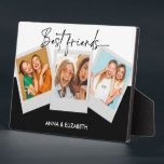 Custom BESTE FREUNDIN gibt 3 Foto Collage Modernes Fotoplatte<br><div class="desc">Custom BESTE FREUNDIN gibt 3 Foto Collage Modernes Skript</div>
