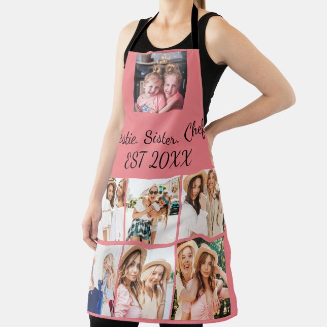 Custom Bestie Sister Koch seit 20XX 7 Foto Schürze (InSitu)