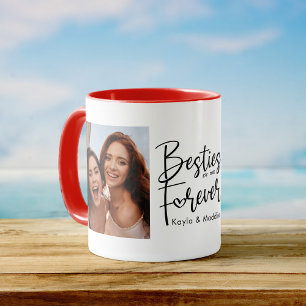 Custom Besties Forever BESTE FREUNDIN Modernes Scr Kaffeetasse