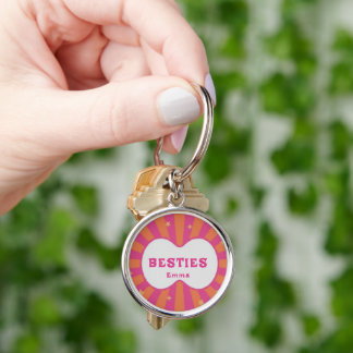Custom Besties Forever Heart Keychain Schlüsselanhänger