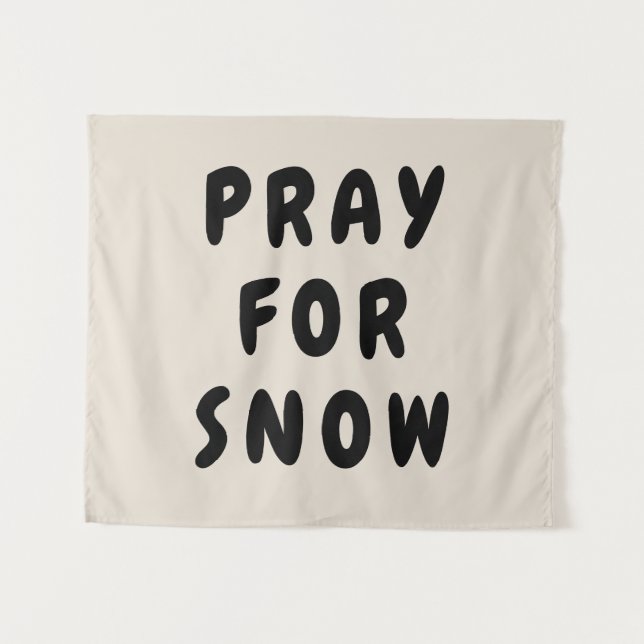 Custom Beten für Schneebanner Personalisiert Boho  Wandteppich (Vorderseite (Horizontal))