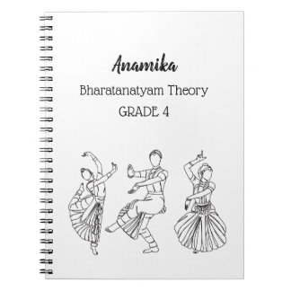 Custom bharatanatyam Tanztheorie Spiral Notebook Notizblock