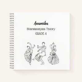 Custom bharatanatyam Tanztheorie Spiral Notebook Notizbuch