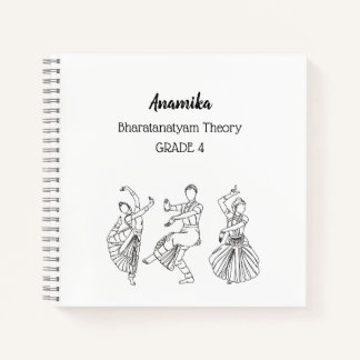Custom bharatanatyam Tanztheorie Spiral Notebook Notizbuch