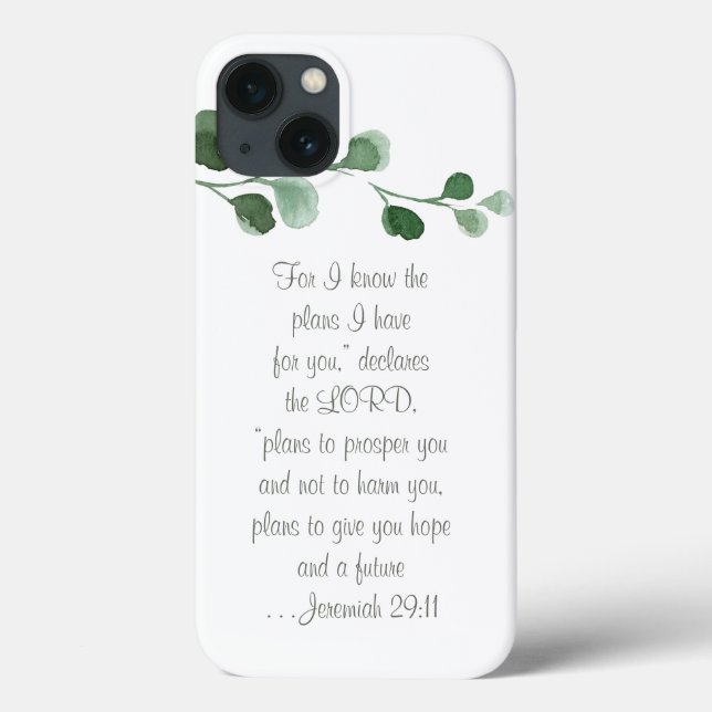 Custom Bible Verse Floral Shabby Chic Handy Case (Rückseite)