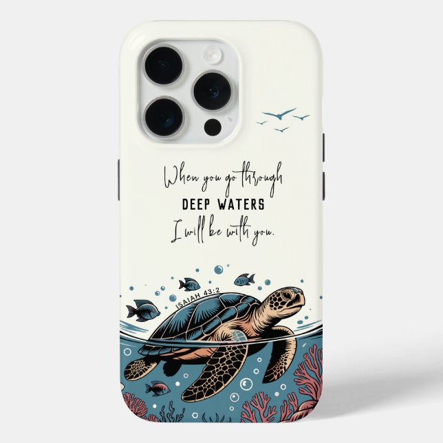 Custom Bible Verse Isaiah 43:2 Christian Gift  Case-Mate iPhone Hülle (Rückseite)