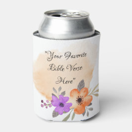 Custom Bible Verse on Peach Background and Blume Dosenkühler