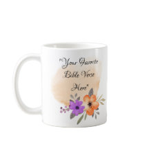 Custom Bible Verse on Peach Background and Blume