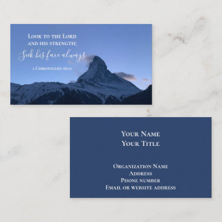 Custom Bible Verse Swiss Alps Photo Template Visitenkarte