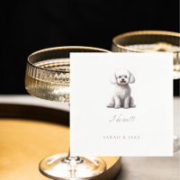 Custom Bichon Pet Wedding Napkins