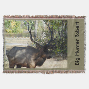 Custom Big Bull Elk Throw Blanket Wohngestaltung Decke