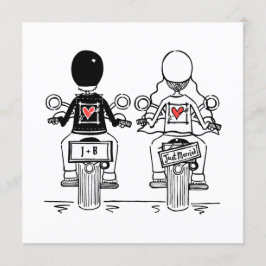 Custom Biker Motorrad Abend Hochzeit Einladung