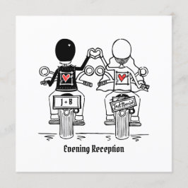 Custom Biker Motorrad Abend Hochzeit Einladung