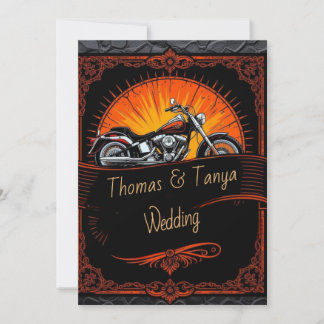 Custom Biker Wedding Invitation Einladung