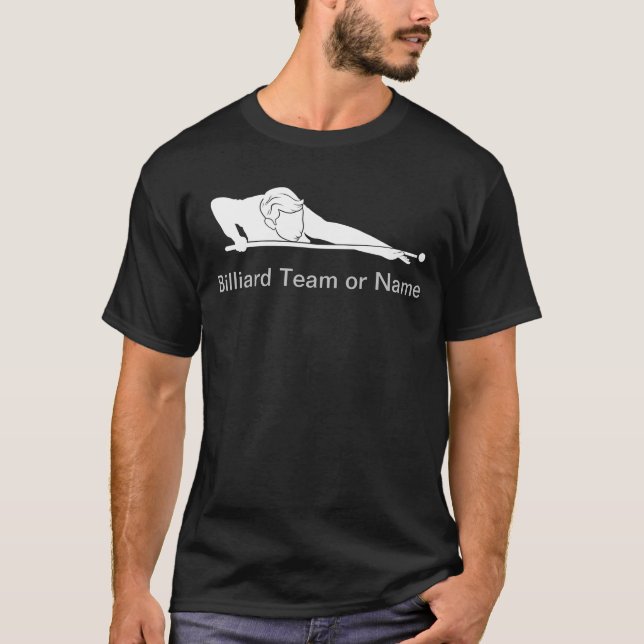 Custom Billiards Pool League Team Gear T-Shirt (Vorderseite)