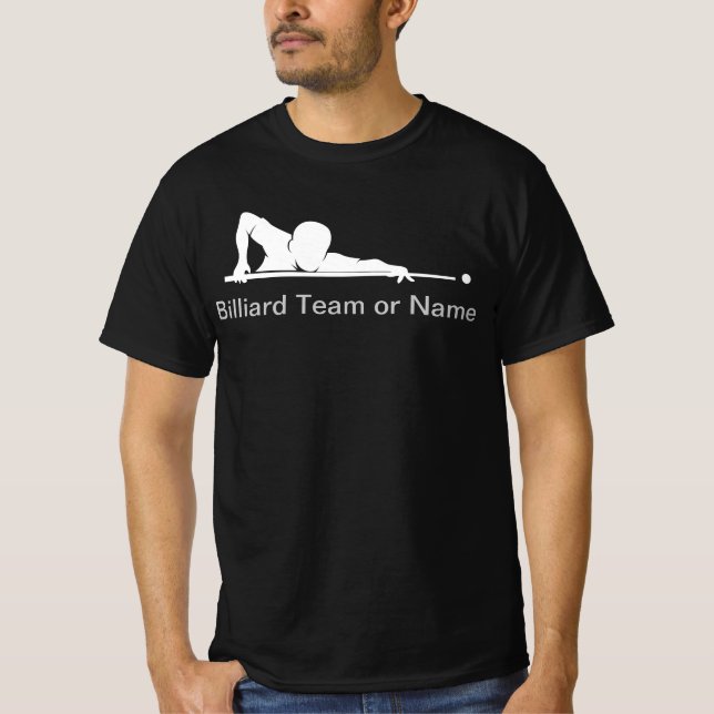 Custom Billiards Pool League Team Gear T-Shirt (Vorderseite)