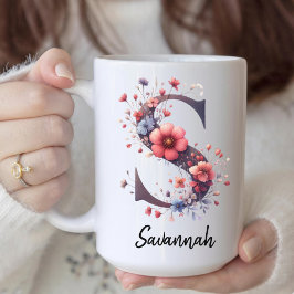 Custom Birth Flower Coffee Mug for Mom or Grandma Kaffeetasse