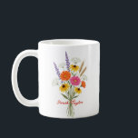 Custom Birth Flower Daisy Personalized Mug Kaffeetasse<br><div class="desc">Celebrate a special connection with our Watercolor Birth Flower Personalized Mug. Featuring a floral illustration that represents the unique beauty of their birth month, this mug blends artistic flair with everyday functionality. The soft, ethereal watercolor textures pop against the crisp ceramic, creating a piece that feels more like a work...</div>