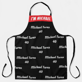 Custom Birthday Apron - Funny Name & Age! Schürze