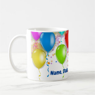 Custom Birthday Balloon Tasse