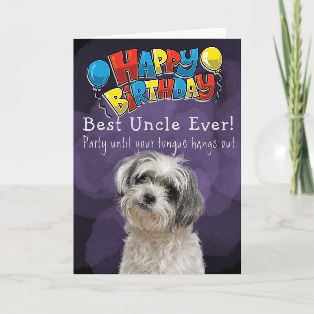 Custom Birthday Card Best Uncle Ever Dankeskarte (Vorderseite)