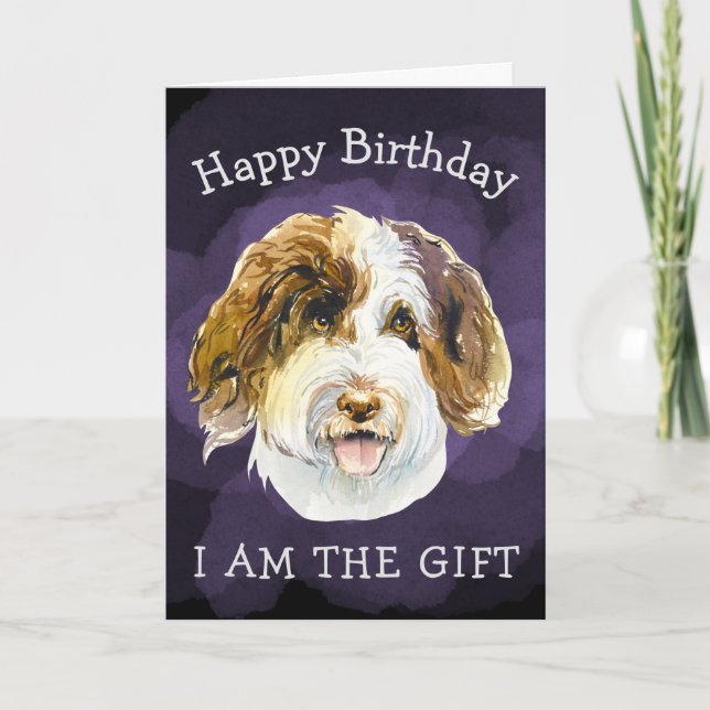 Custom Birthday Card von Ihrem Australian Doodle Dankeskarte (Vorderseite)