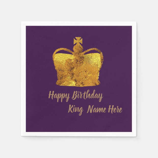 Custom Birthday Cocktail Napkin Serviette (Vorderseite)