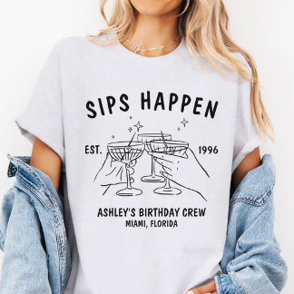 Custom  Birthday Crew Birthday Trip Group Matching T-Shirt