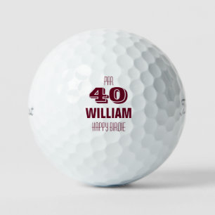 Custom Birthday Golfer Happy Birdie Golf Balls Golfball
