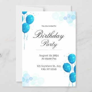 Custom Birthday Invitation Card Magneteinladung