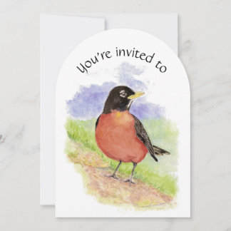 Custom Birthday Party American Robird Bird Art Einladung