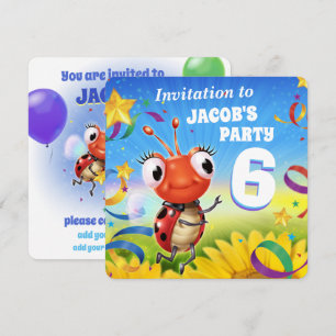 Custom Birthday Party einladen Junge 6 Jahre alt Einladung