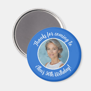 Custom Birthday Party Foto Name 50. Vielen Dank Magnet