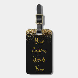 Custom Birthday Party Geschenk Personalisiert Blac Gepäckanhänger