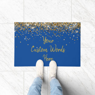 Custom Birthday Party Housewaring Zuhause Blue Gol Fußmatte