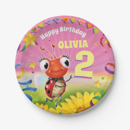 Custom Birthday Party Platte Girl 2 Jahre alt Pappteller