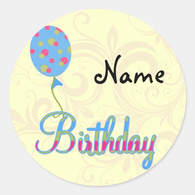Custom Birthday Stickers (Vorderseite)