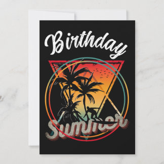 Custom Birthday Summer Party Beach Celebration Einladung